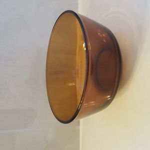 ANCHOR HOCKING Fireking Mixing Bowl Vintage Brown Glass